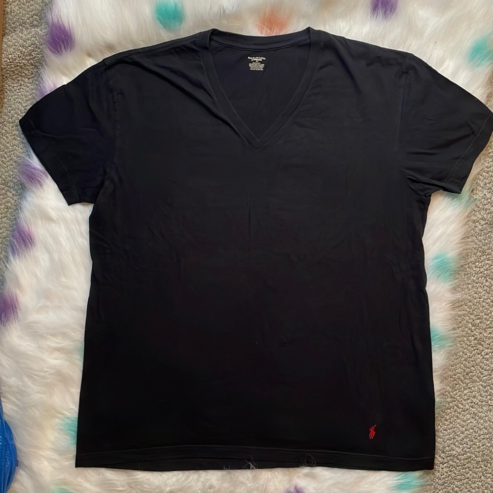 POLO Ralph Lauren Classic Cotton Black T Shirt Size Large